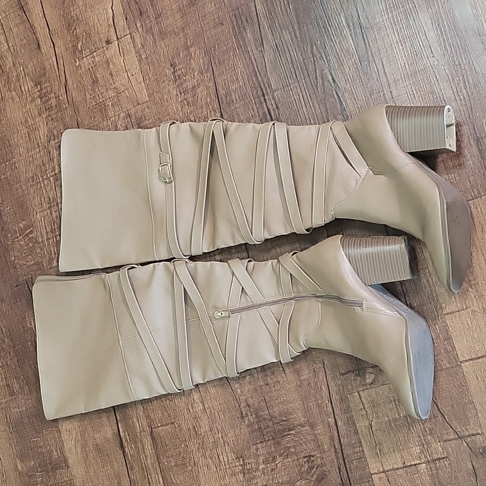 Jasmin knee high boots, chunky heel